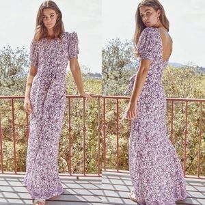 SAYLOR Rayland Puffed Sleeves Floral Maxi Dress